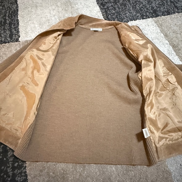 Pendleton Tan Suede Women’s Jacket with Knit Collar- Size Medium - Picture 5 of 6